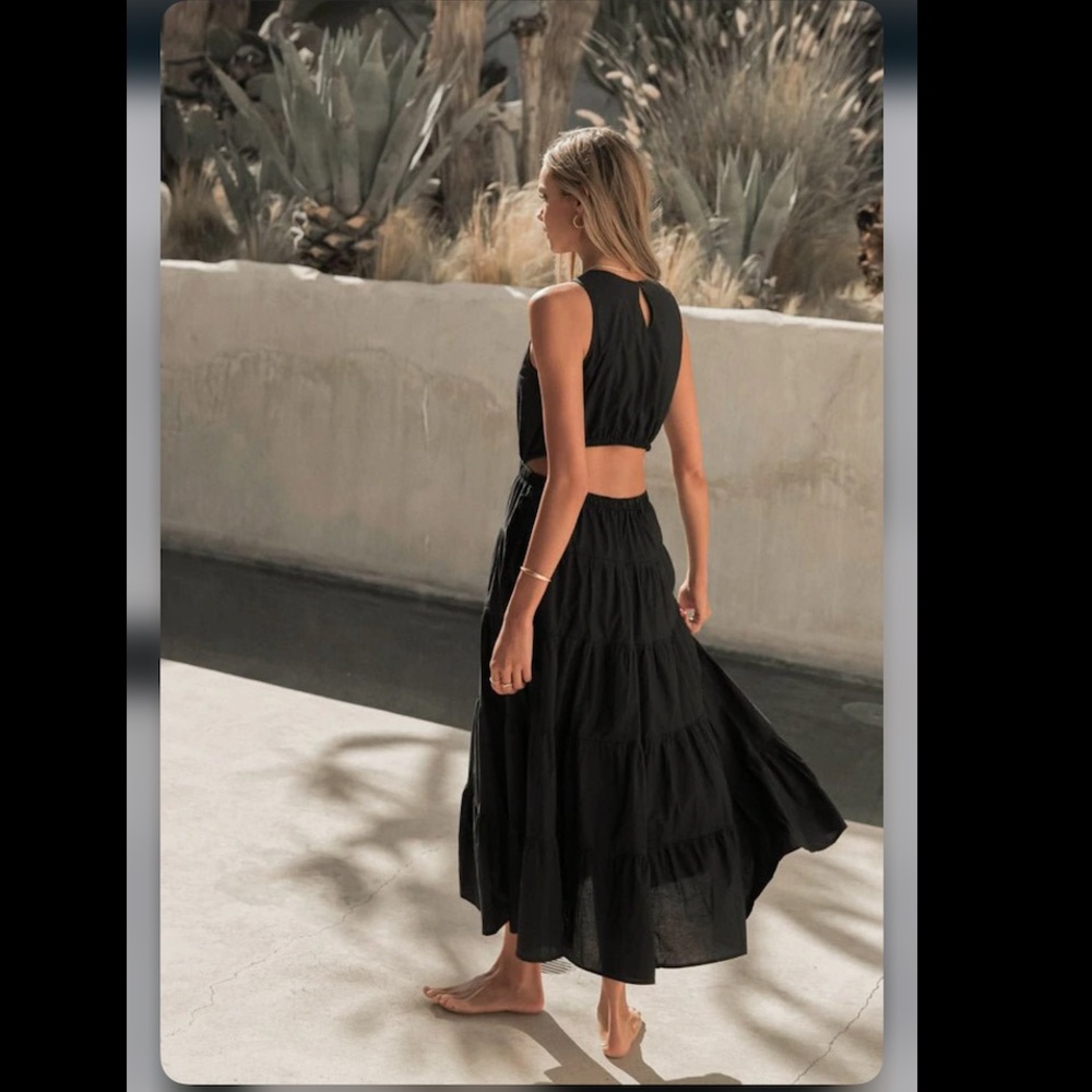 BNWT Bohme Carlotta tiered maxi dress in black - Size Small - Picture 4 of 11